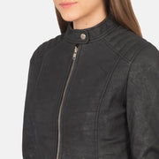 
Kelsee Chaqueta Biker de Cuero para Mujer – alternate product view 6
