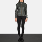 
Kelsee Chaqueta Biker de Cuero para Mujer – alternate product view 3