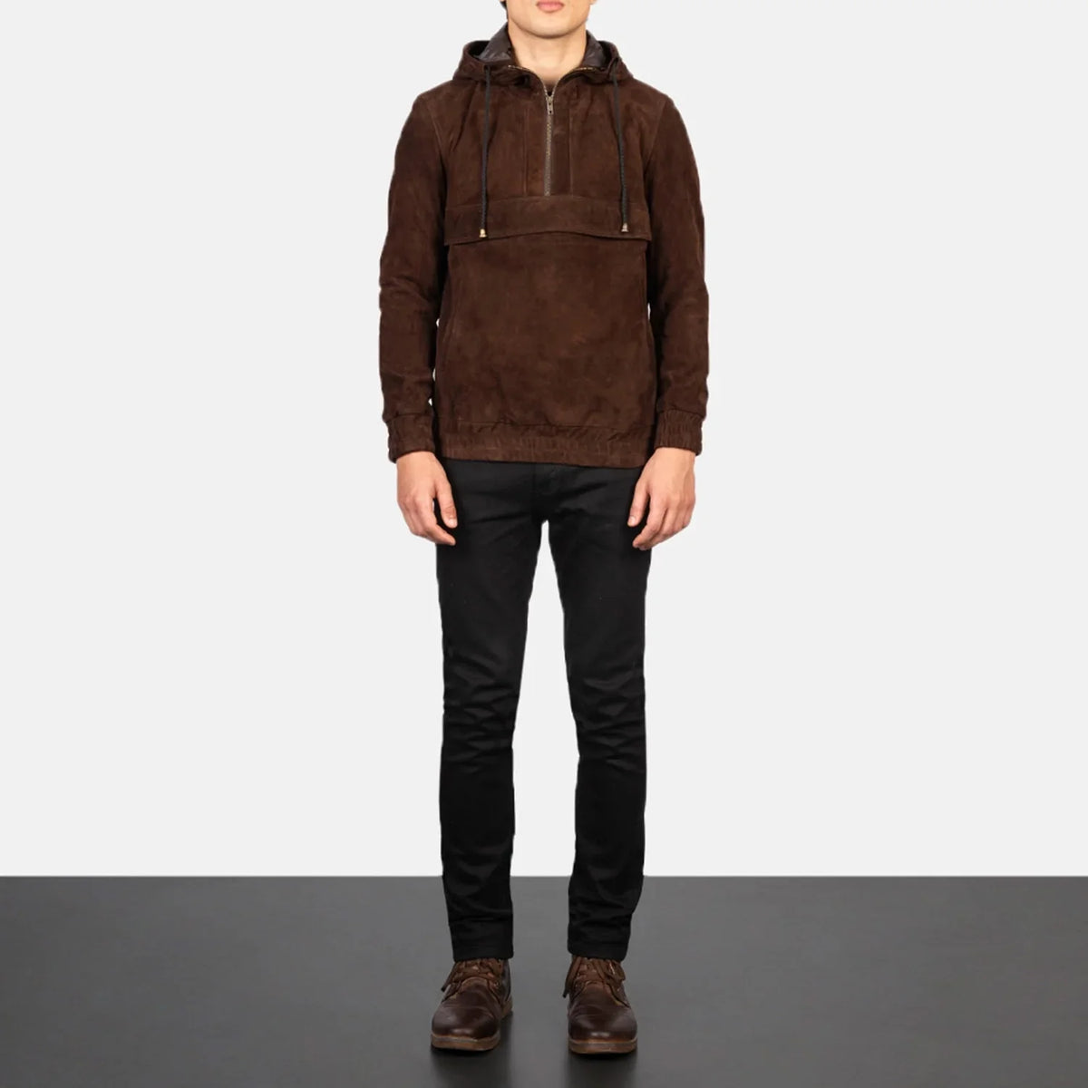 Kenton Hooded Chaqueta de Cuero para Hombre – Vista alternativa del producto 3