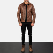 Lavendard Chaqueta Biker de Cuero para Hombre – Vista alternativa del producto 4