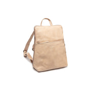 Bern Full-Grain Leather Backpack para Mujer in Classic 100% Full-Grain Leather - Full Exterior Front Profile View | Comprar online