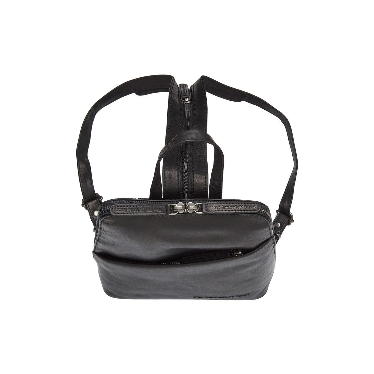 Solid Antique Brass Hardware &amp; Heavy-Duty Dual Zipper Detail on Claire Full-Grain Leather Backpack para Mujer