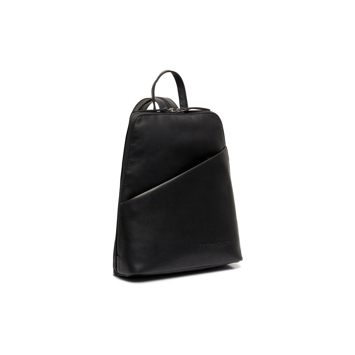 Claire Full-Grain Leather Backpack para Mujer in Classic 100% Full-Grain Leather - Full Exterior Front Profile View | Comprar online