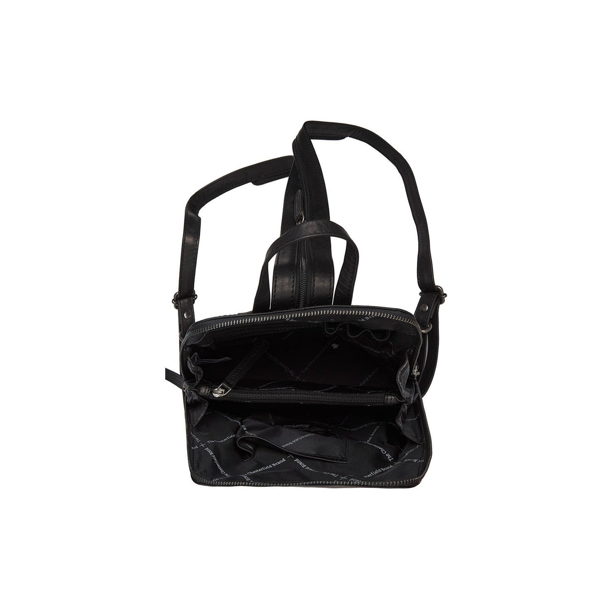 Claire Full-Grain Leather Backpack para Mujer - Structured Side Profile Showing Gusset Depth &amp; Expansion Capacity