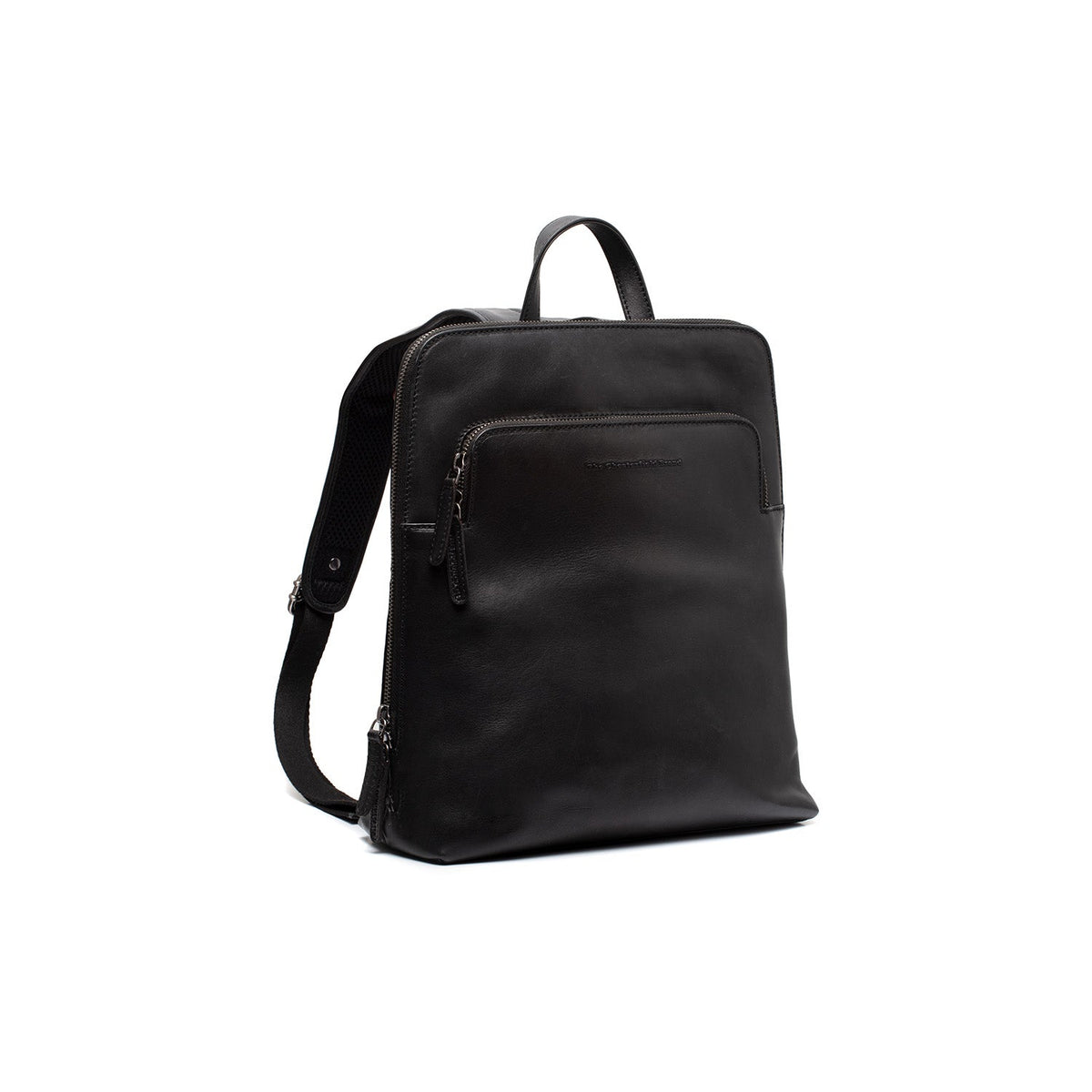 Fornella Full-Grain Leather Backpack para Mujer in Classic 100% Full-Grain Leather - Full Exterior Front Profile View | Comprar online