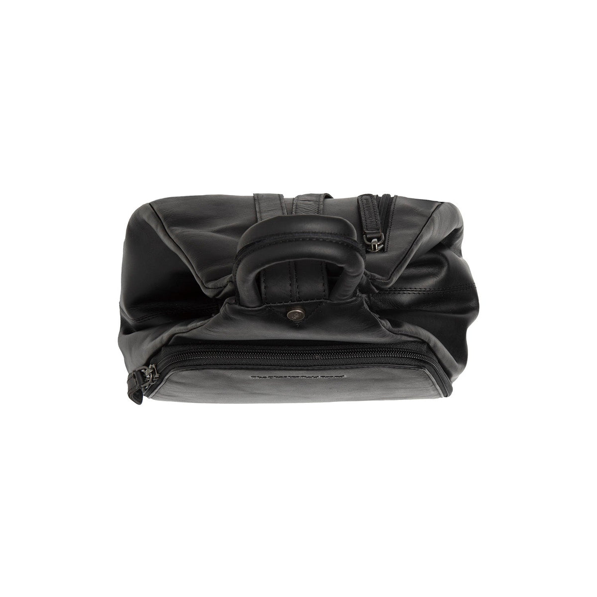Howard Full-Grain Leather Backpack para Mujer - Structured Side Profile Showing Gusset Depth &amp; Expansion Capacity
