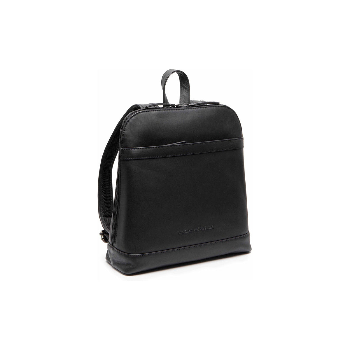 Tigris Full-Grain Leather Backpack para Mujer in Classic 100% Full-Grain Leather - Full Exterior Front Profile View | Comprar online