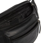 Solid Antique Brass Hardware &amp; Heavy-Duty Dual Zipper Detail on Jack Full-Grain Cinturón de Cuero Bag para Mujer