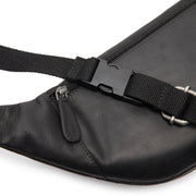 Solid Antique Brass Hardware &amp; Heavy-Duty Dual Zipper Detail on Vernio Full-Grain Cinturón de Cuero Bag para Mujer