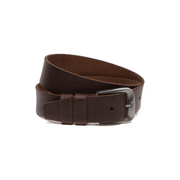 
Solid Antique Brass Hardware & Heavy-Duty Dual Zipper Detail on Copper Cuero Flor Integral Belt para Hombre