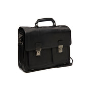 Springfield Full-Grain Leather Briefcase para Mujer in Classic 100% Full-Grain Leather - Full Exterior Front Profile View | Comprar online