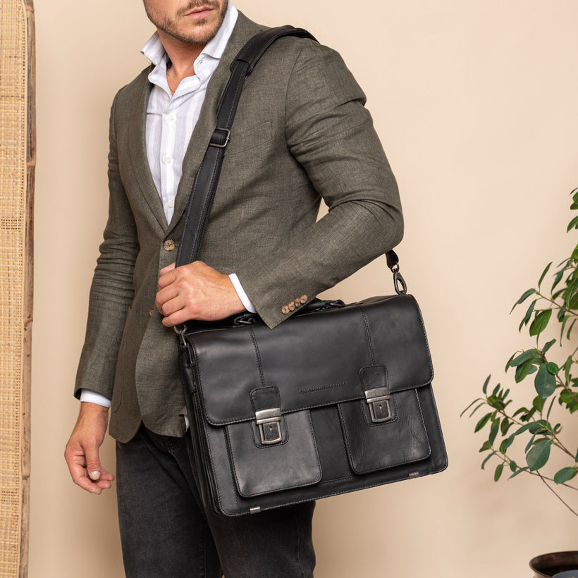 Springfield Full-Grain Leather Briefcase para Mujer