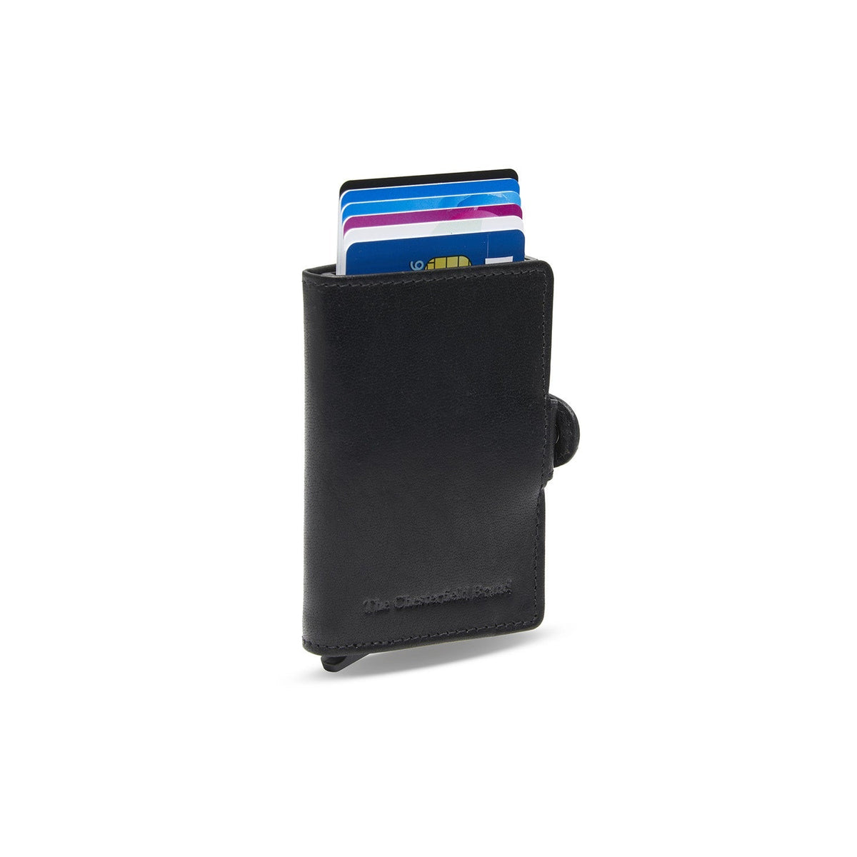 Baldwin Full-Grain Leather Card Holder para Mujer in Classic 100% Full-Grain Leather - Full Exterior Front Profile View | Comprar online