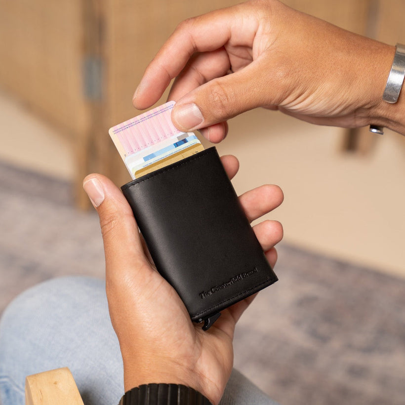 Lancaster Full-Grain Leather Card Holder para Mujer