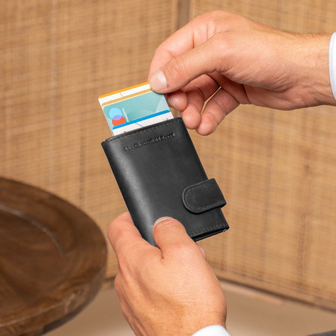 Leicester Full-Grain Leather Card Holder para Mujer