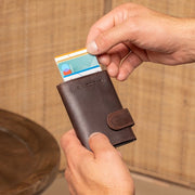 Leicester Full-Grain Leather Card Holder para Mujer – Vista alternativa del producto 2
