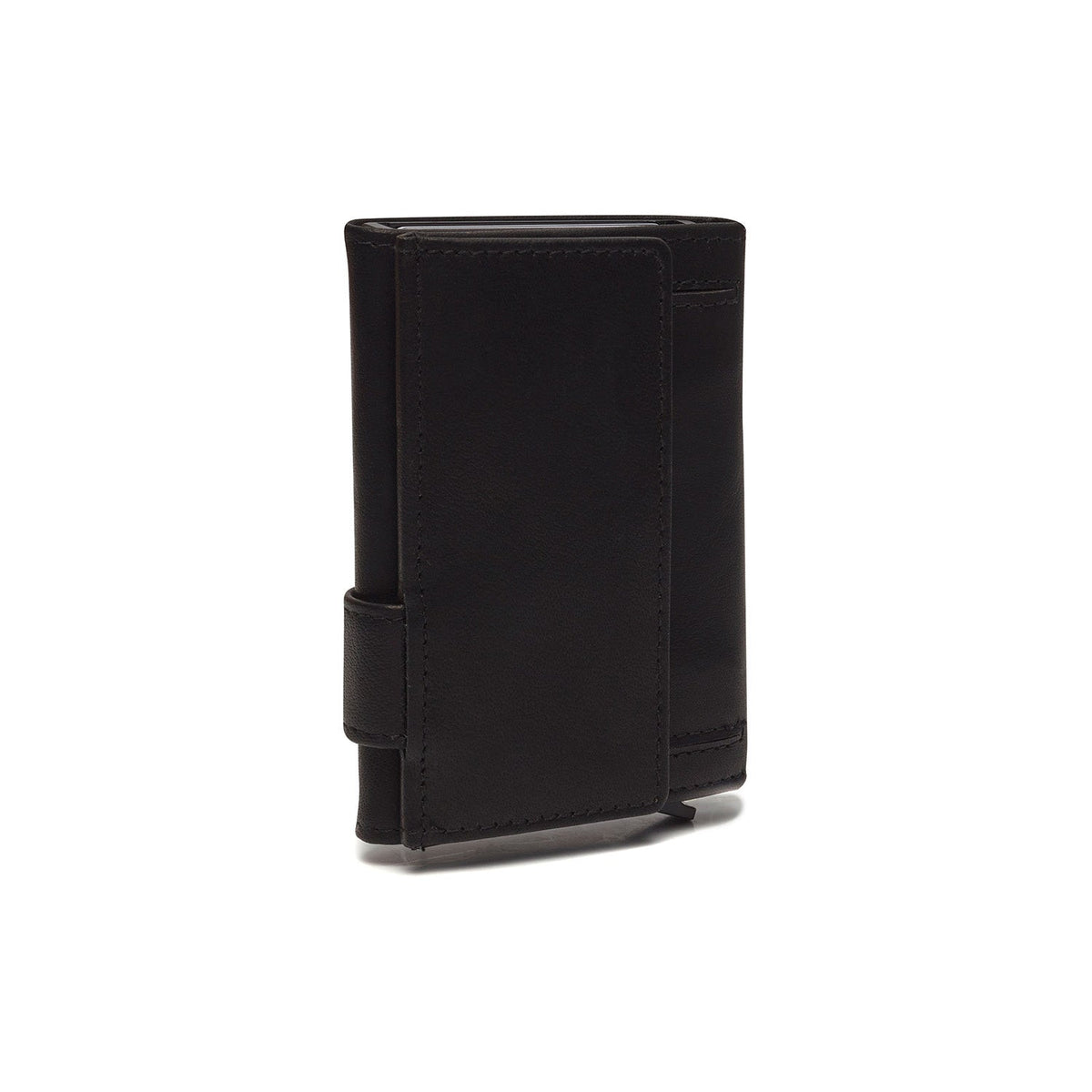 Solid Antique Brass Hardware &amp; Heavy-Duty Dual Zipper Detail on Mannheim Full-Grain Leather Card Holder para Mujer