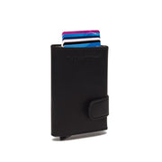 Mannheim Full-Grain Leather Card Holder para Mujer in Classic 100% Full-Grain Leather - Full Exterior Front Profile View | Comprar online