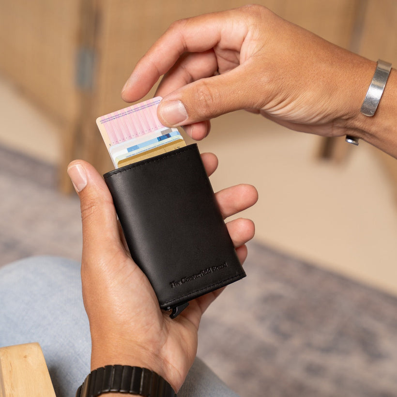 Palma Full-Grain Leather Card Holder para Mujer