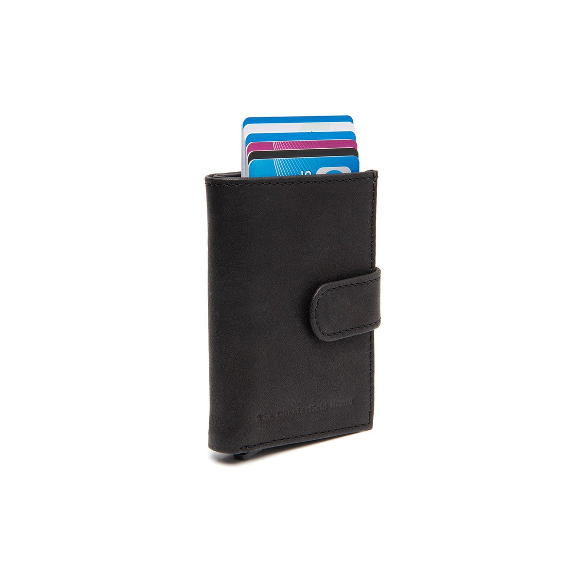Torola Full-Grain Leather Card Holder para Mujer in Classic 100% Full-Grain Leather - Full Exterior Front Profile View | Comprar online