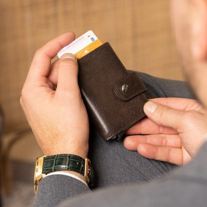 Varrano Full-Grain Leather Card Holder para Mujer