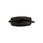 
Solid Antique Brass Hardware & Heavy-Duty Dual Zipper Detail on Arona Bandolera de cuero flor