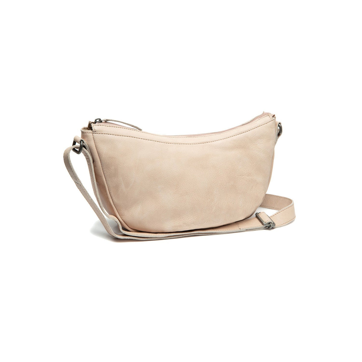 
Clarita Bandolera de cuero flor en clásico 100% cuero flor integral - Full Exterior Vista frontal y silueta entallada | Comprar online