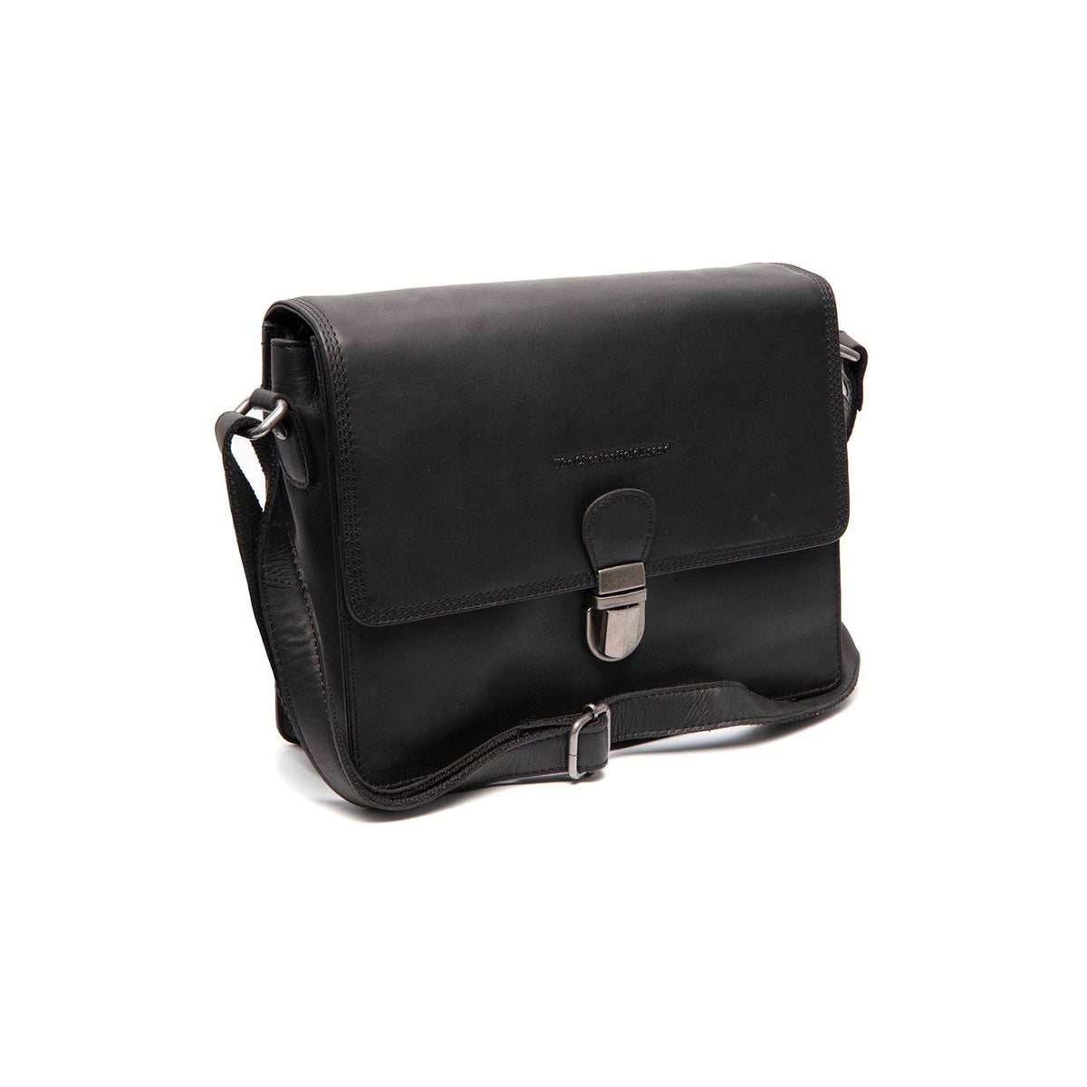 Lunor Cuero flor integral Bolso cruzado in Classic 100% Full-Grain Leather - Full Exterior Front Profile View | Comprar online