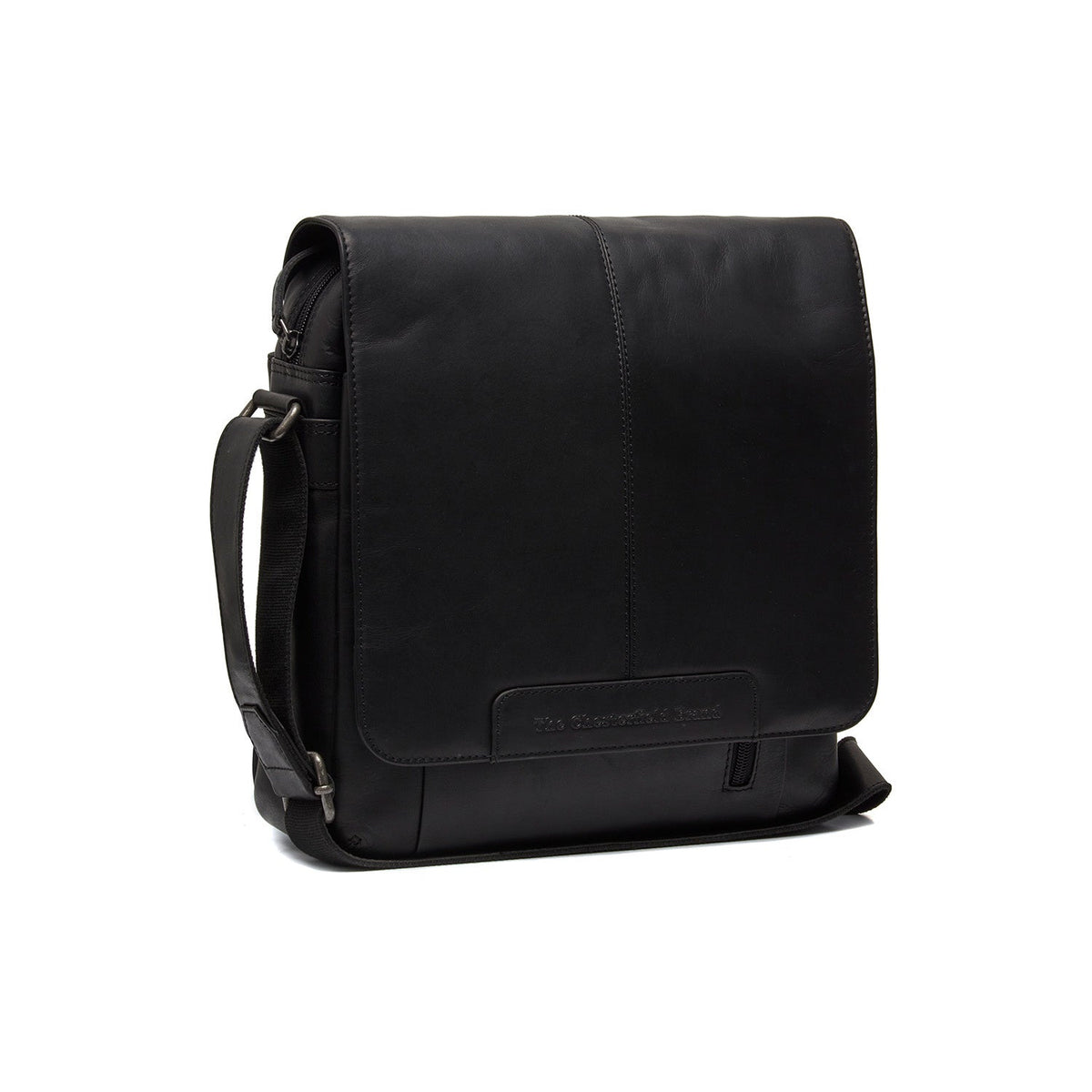 Raphael Full-Grain Leather Crossbody Bag para Hombre in Classic 100% Full-Grain Leather - Full Exterior Front Profile View | Comprar online