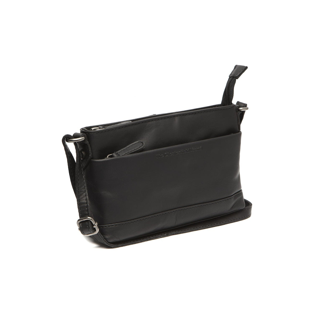 
Salerno Bandolera de cuero flor en clásico 100% cuero flor integral - Full Exterior Vista frontal y silueta entallada | Comprar online