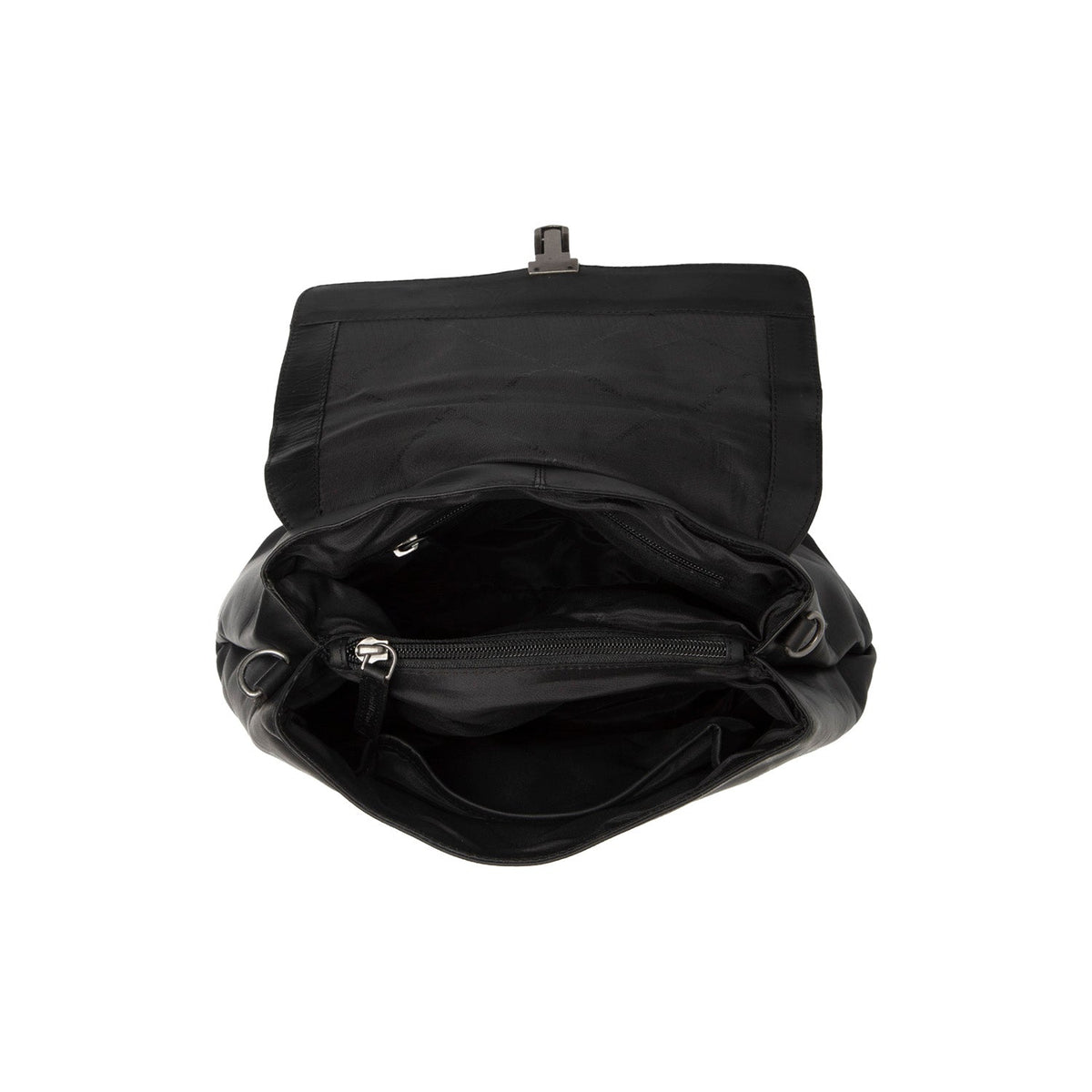 Detalle de cerca of Classic Collar &amp; Heavy-Duty Zipper Hardware on Angera Full-Grain Leather Handbag para Mujer