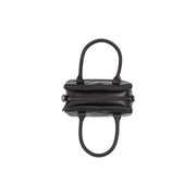 Ezra Full-Grain Leather Handbag para Mujer - Vista de perfil lateral con corte ergonómico de manga