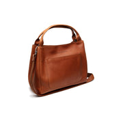 Tailored Rib Cuffs &amp; Hem Craftsmanship Construction Detail on Fioline Full-Grain Leather Handbag para Mujer