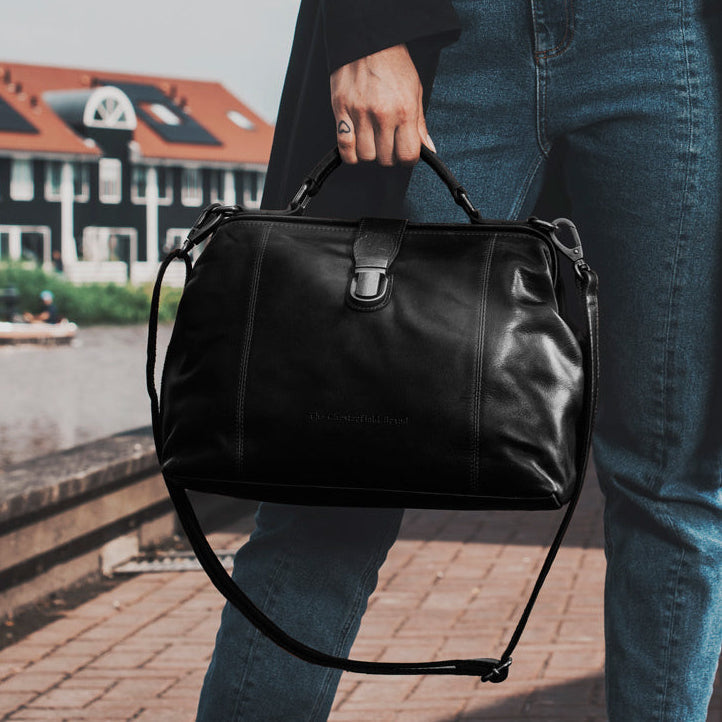 Shaun Full-Grain Leather Handbag para Mujer
