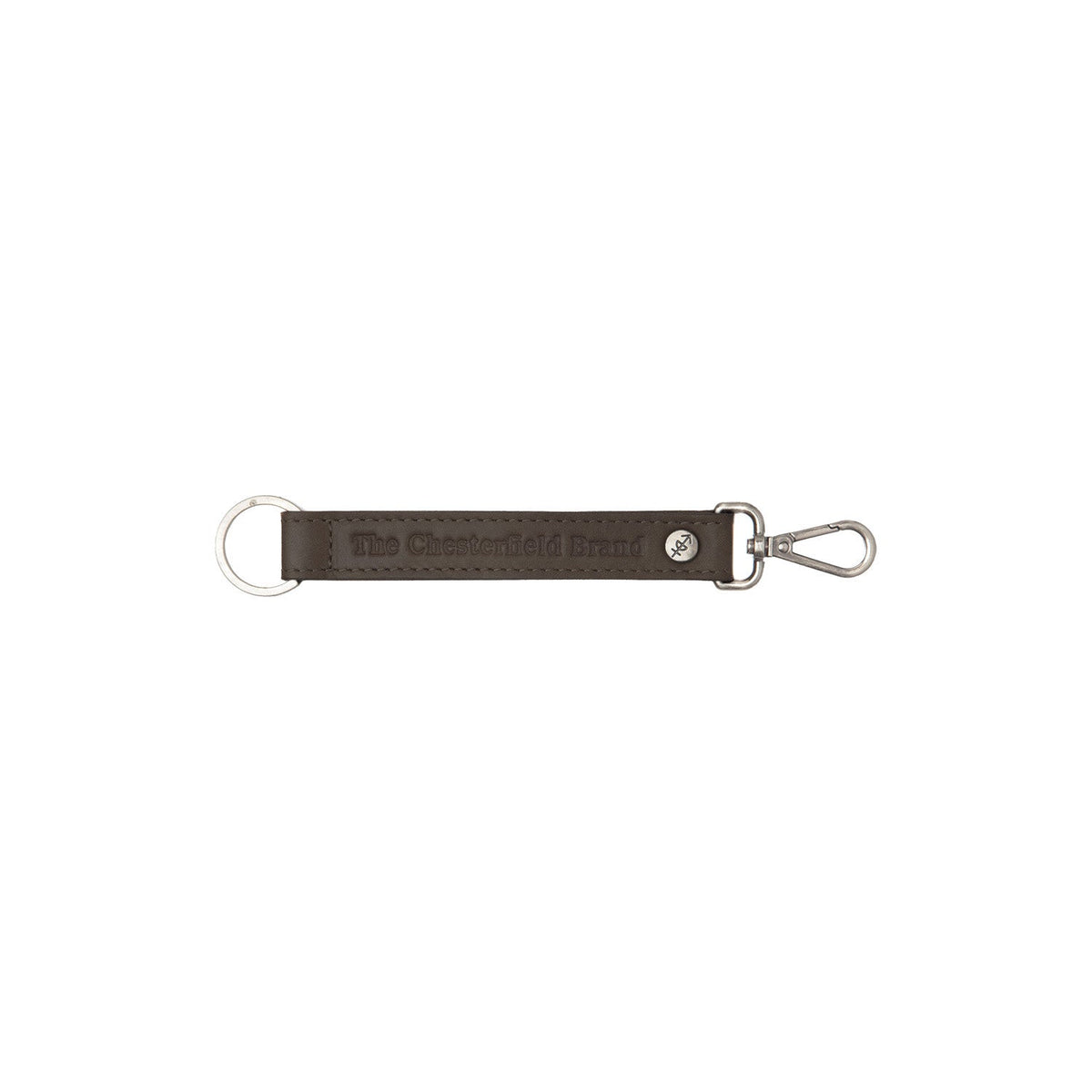 Leather Key Ring para Mujer in Classic 100% Full-Grain Leather - Vista frontal y silueta a medida | Comprar online