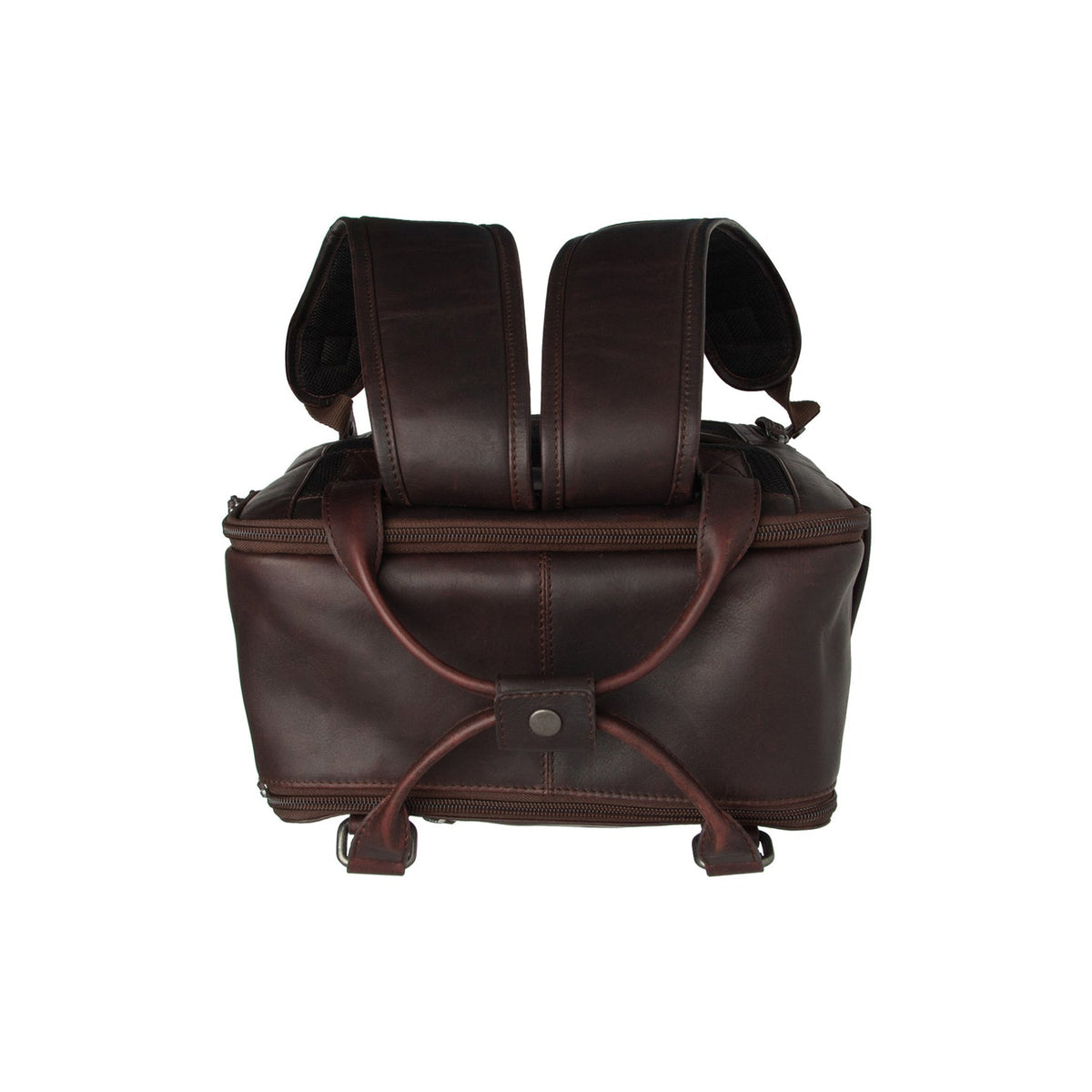 
Brown Leather Laptop Backpack Calden, detail view 1