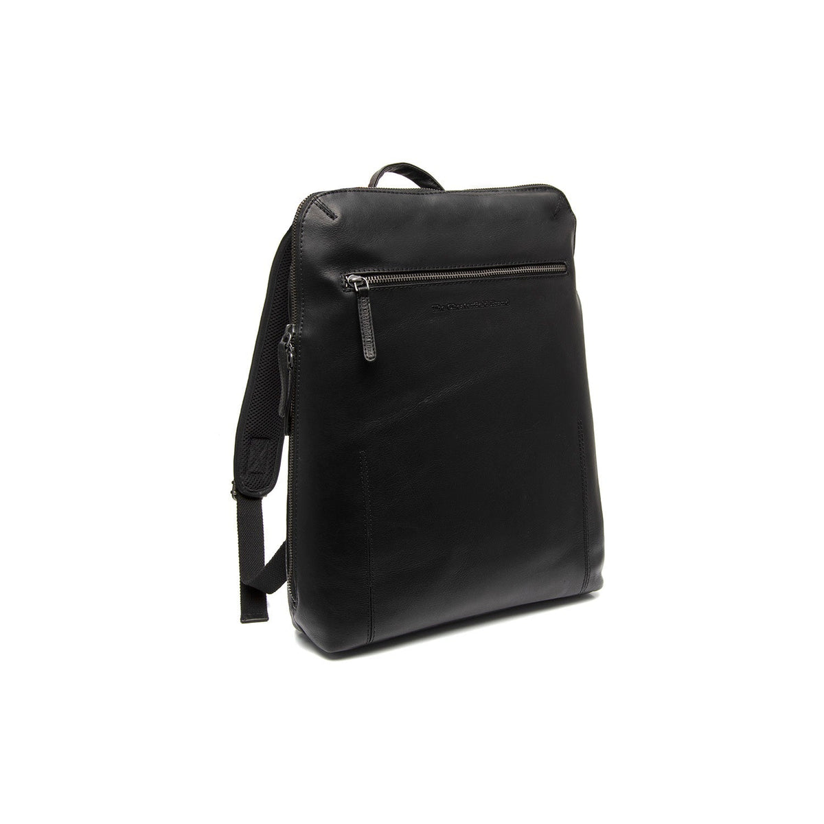Filmore Full-Grain Leather Laptop Backpack para Mujer in Classic 100% Full-Grain Leather - Full Exterior Front Profile View | Comprar online