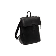 Savona Full-Grain Leather Laptop Backpack para Mujer in Classic 100% Full-Grain Leather - Full Exterior Front Profile View | Comprar online