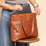 Elvas Full-Grain Leather Laptop Bag para Mujer – Vista alternativa del producto 2