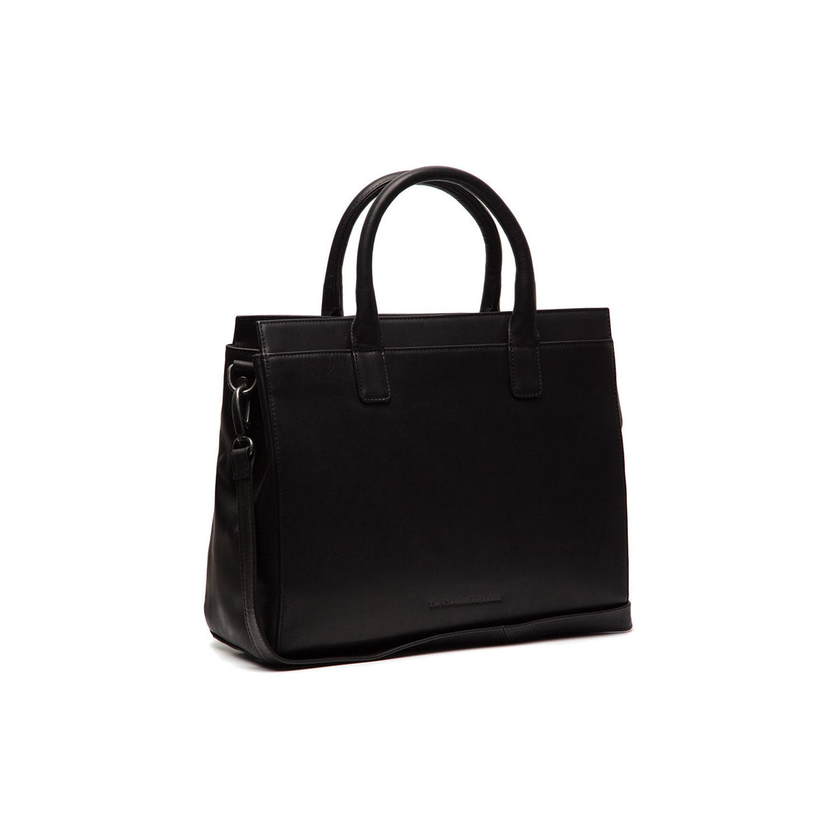 Rivera Full-Grain Leather Laptop Bag en clásico 100% cuero flor integral - Full Exterior Vista frontal y silueta entallada | Comprar online