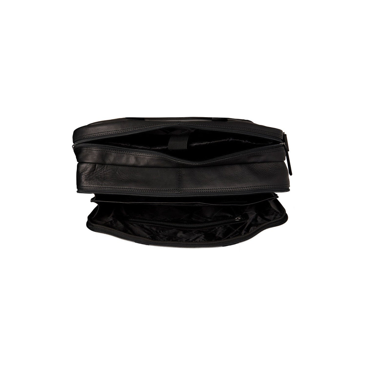
Vista de detalle of Classic Collar & Heavy-Duty Zipper Hardware on Bryan Black Puffer Vest For Men