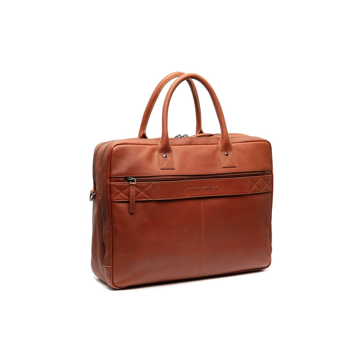 
Cognac Leather Laptop Bag Tacama, detail view 6