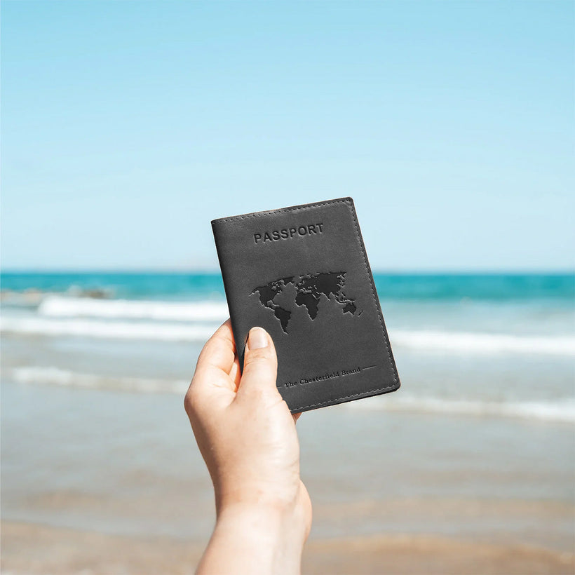 Leather Passport Case para Mujer