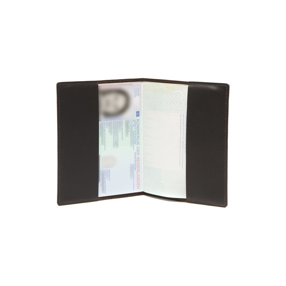 Brown Leather Passport Case para Mujer, detail view 1