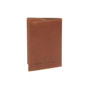 Cognac Leather Passport Case para Mujer, detail view 1