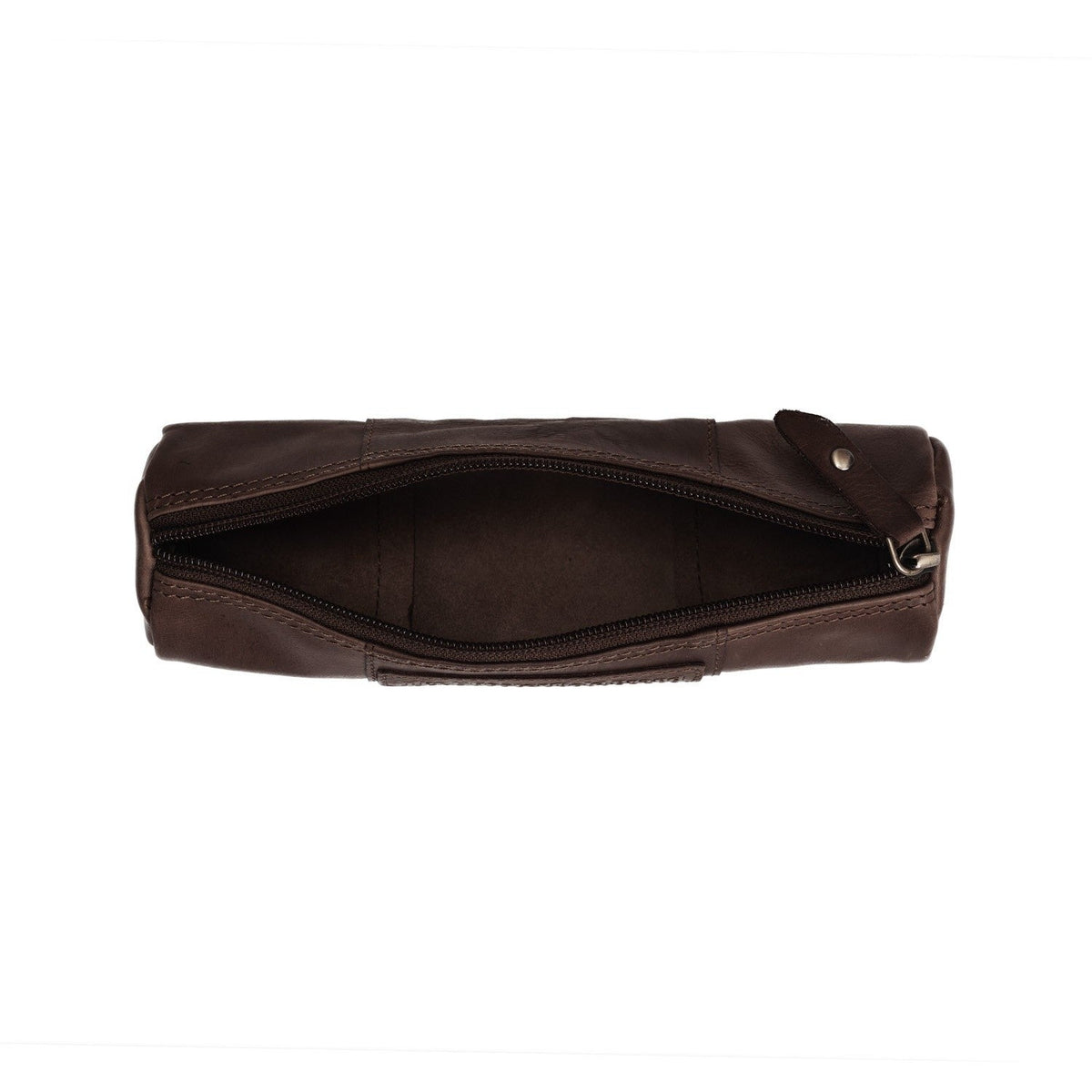 Tailored Rib Cuffs &amp; Hem Craftsmanship Construction Detail on Leather Pencil Case Lea para Mujer