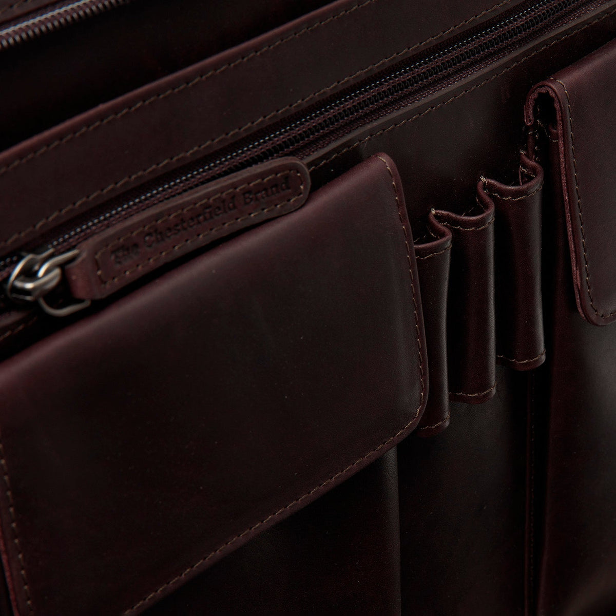 Brown Leather Portfolio Moreton para Mujer, detail view 3