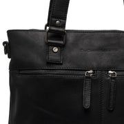 Solid Antique Brass Hardware &amp; Heavy-Duty Dual Zipper Detail on Rome Full-Grain Leather Shopper para Mujer