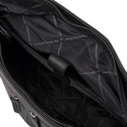 Rome Full-Grain Leather Shopper para Mujer - Structured Side Profile Showing Gusset Depth &amp; Expansion Capacity