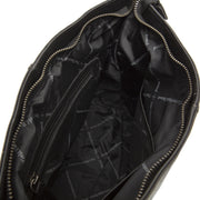 Solid Antique Brass Hardware &amp; Heavy-Duty Dual Zipper Detail on Amelia Full-Grain Leather Shoulder Bag para Mujer